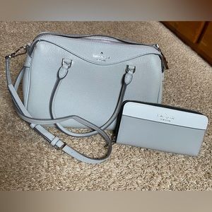 Kate Spade satchel bag and wallet.